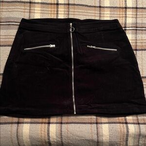 Rue21 Black Mini Skirt with Zipper Accents